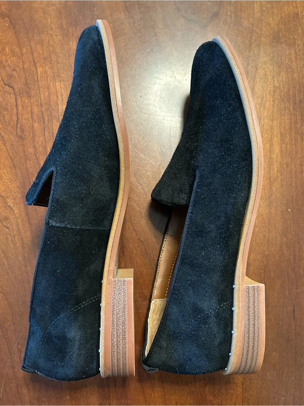 Franco Sarto Women's Black Suede Slip-On Loafers